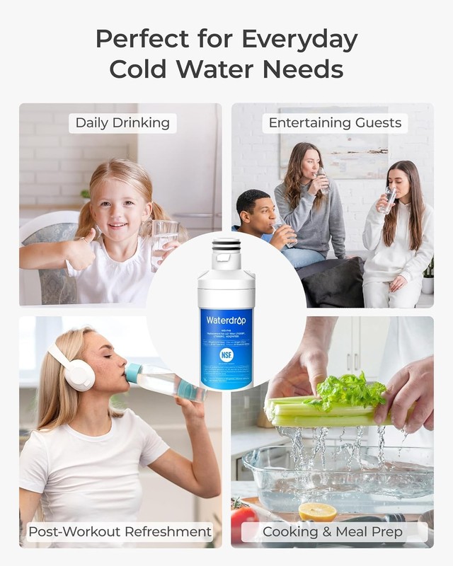 Waterdrop Replacement for LG® LT1000P® ADQ74793501 Refrigerator Water Filter gallery