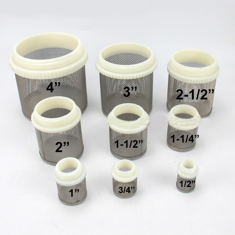 Stainless Mesh Filter Strainer Male/Internal Thread 1/2" ~ 4" Water Pipe plastic gallery