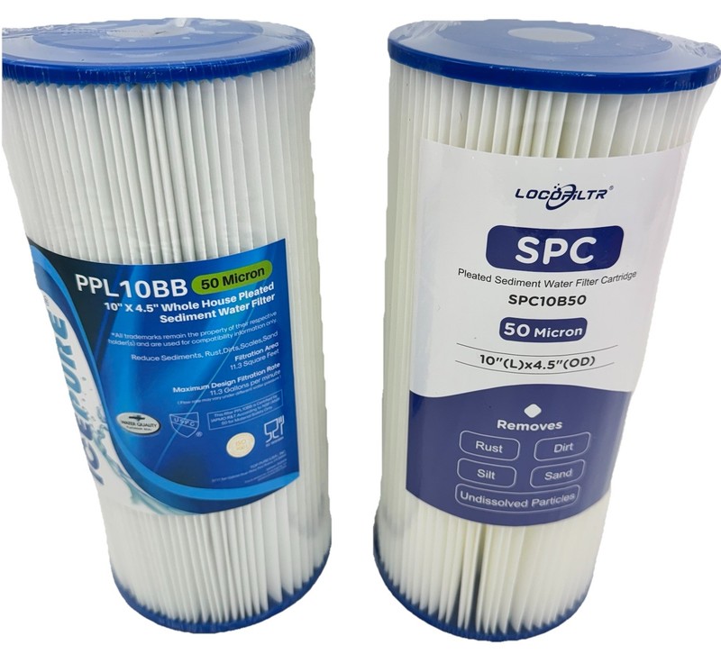 PurePlus IcePure WholeHouse Pleated Sediment Filter 10 x 4.5 PPL10BB Pack Of 2