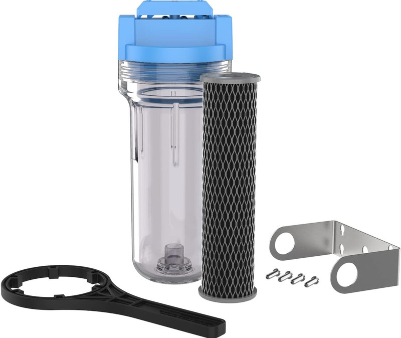 10" Whole House Water Filter System with Shut Off Valve & 5 Micron Cartridge