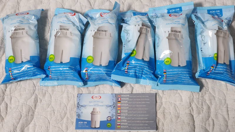 6 Pack AquaCrest Replacement for Brita Classic Pitcher Water Filter AQK-06