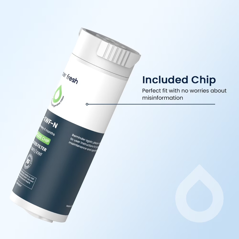 Glacier Fresh XWFE Water Filter Compatible with GE French-door 1 Pack with chip gallery