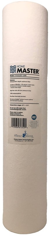Home Master CFDGD2501-20BB Replacement Whole House Sediment Filter, 4-layers …
