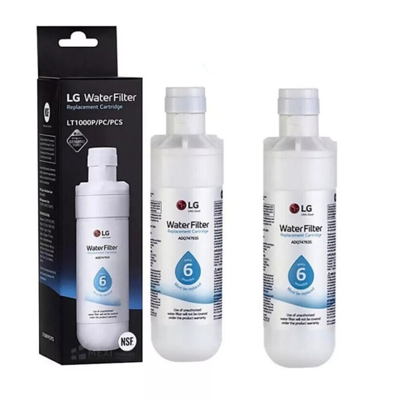 2 Pack FOR LG LT1000P Refresh Refrigerator Ice Water Filter ADQ747935 GF-D706BSL