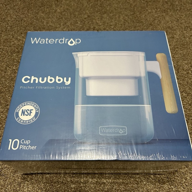 NIB Waterdrop Chubby 10-Cup Water Filter Pitcher Long-Lasting 200 gal SEALED