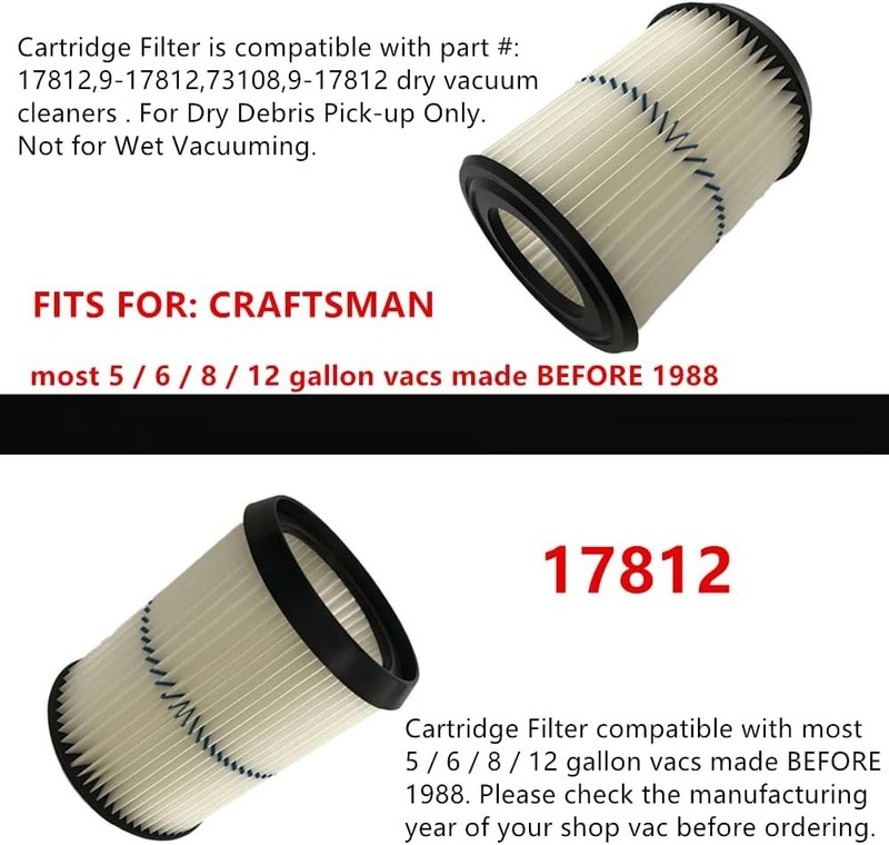 1 PACK 17812 Replacement Blue Stripe Cartridge Filter Compatible with Crafts gallery