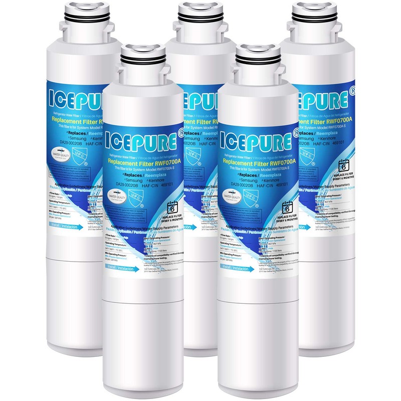 ICEPURE DA29-00020B Samsung Refrigerator Water Filter Replacement, 5 PACK