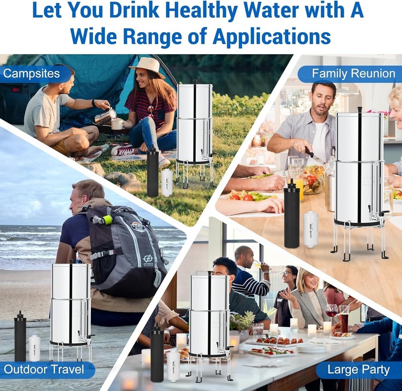 Efficient Gravity Water Filters for Berkey System: BB9-2 & PF-2 4 Filter Pack gallery