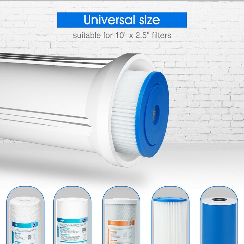 SimPure 3 Pack 10 Inch Whole House Water Filter Housing for 10" x 2.5" Filters gallery
