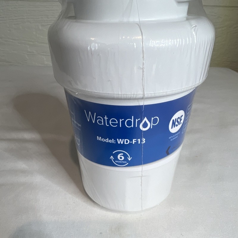Waterdrop WD-F13 Water Filter Cartridge, GE Compatible, 300 gal, White/Blue