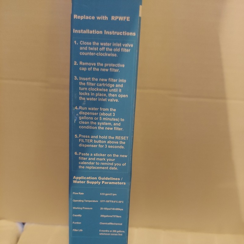 Lot of 2 - Sealed Worture XT002 Water Filter For GE RPWFE & RPWF gallery