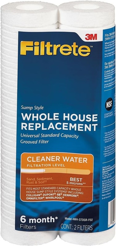 Standard Capacity Whole House Grooved Water Filter, 5 Microns, Universal Filt... gallery