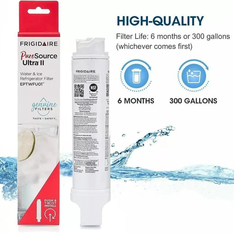 1 PACK NEW Frigidaire EPTWFU01 Pure Source Ultra II Refrigerator Water Filter US gallery