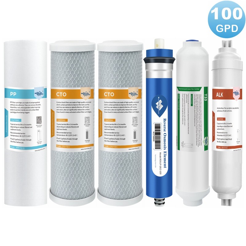 100 GPD RO pH Water Filter Replacement for APEC 6/7 Stage Reverse Osmosis System