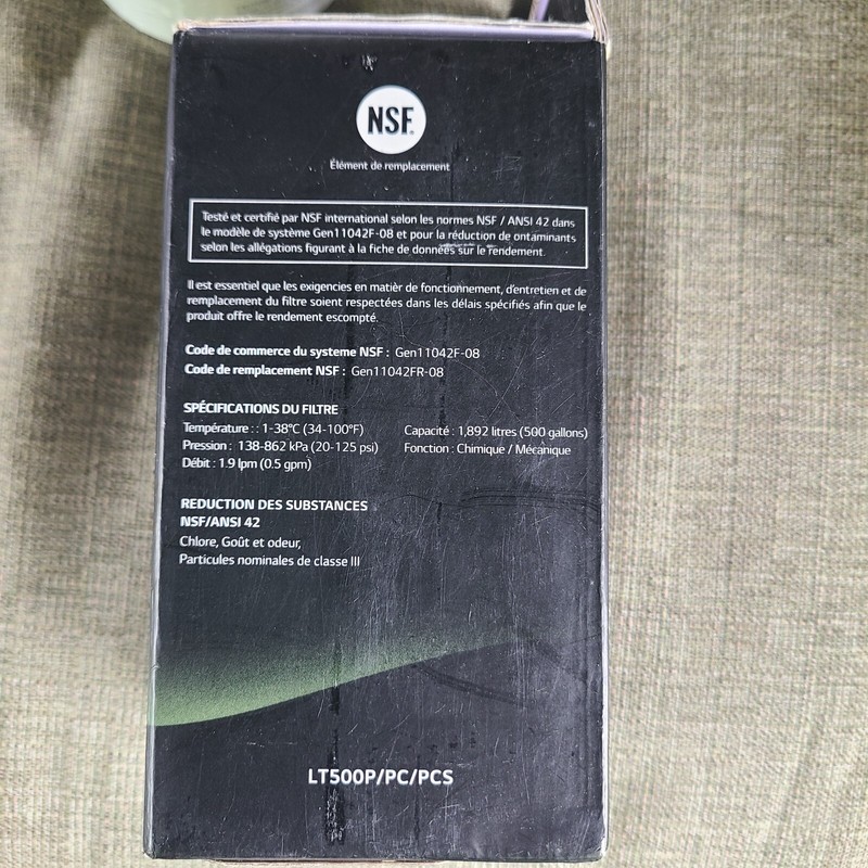 LG Water Filter LT500P Replacement Cartridge - gallery
