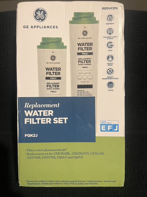 GE Filter Set Under Sink Replacement Water Filter New Sealed Filter (FQK2J)