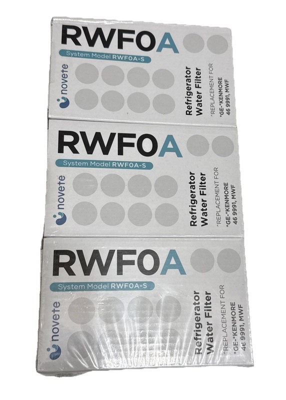 Novete Refrigerator Water Filter, RWFOA, Replacement For GE-KENMORE 46 9991, MWF
