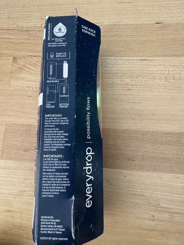 EveryDrop #1 Refrigerator Ice and Water Filter Reduces Lead & Contaminants NIB gallery