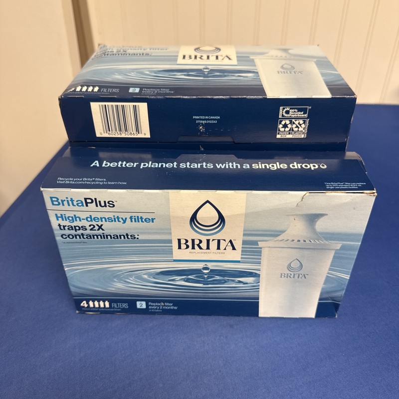 Brita Plus Water Filter Replacement for Pitchers & Dispensers BPA-Free 4 Pack
