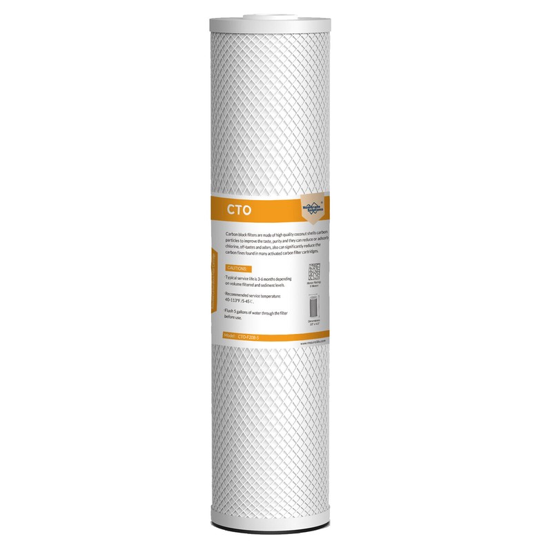 12 Pack 5 Micron 20″x4.5″ CTO Carbon Block Water Filter Whole House Replacement