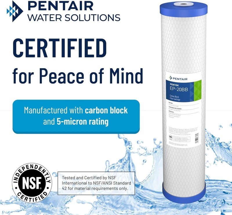 Pentair EP-20BB Big Blue Carbon Water Filter, 20-Inch, Whole House Carbon Blo... gallery