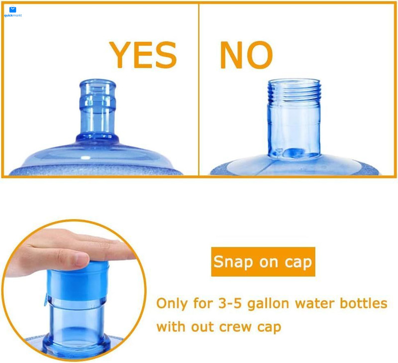 30 Pack Non Spill Caps,Reusable 55mm 3 and 5 Gallon Water Bottle Snap On... gallery