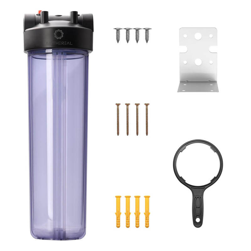 Whole House Water Filter System with 20″ Sediment Cartridges – Clear Housing