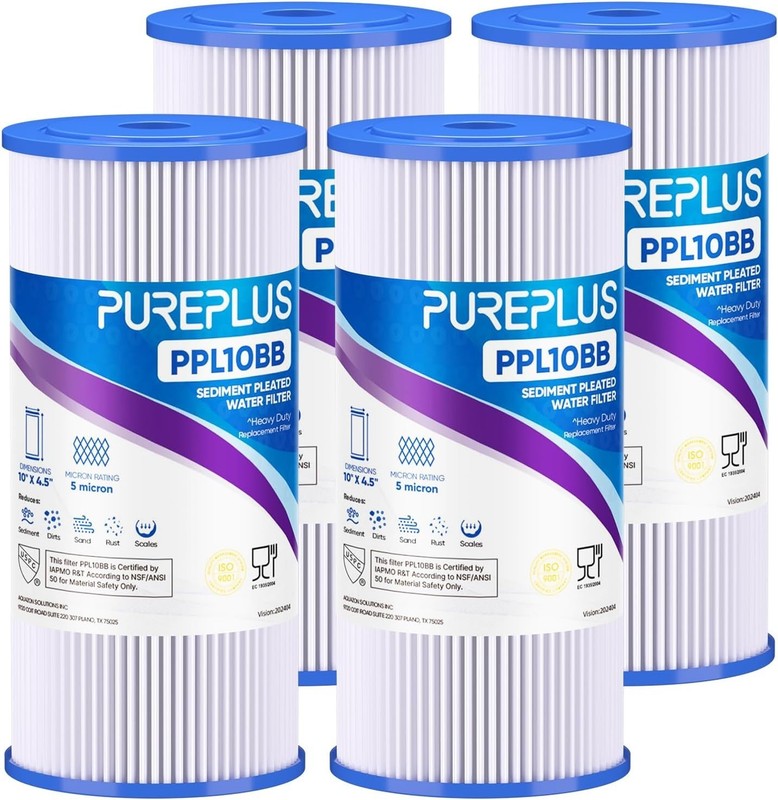 SEALED PUREPLUS PPL10BB PPL10BB 5 Micron Filter Set of 4 New
