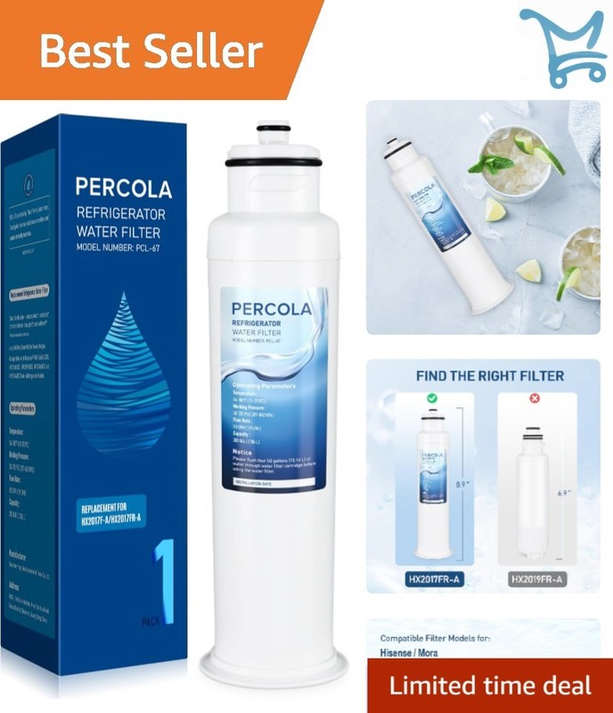 Water Filter Carbon Fiber Compatible with Hisense Refrigerator 1 Pack