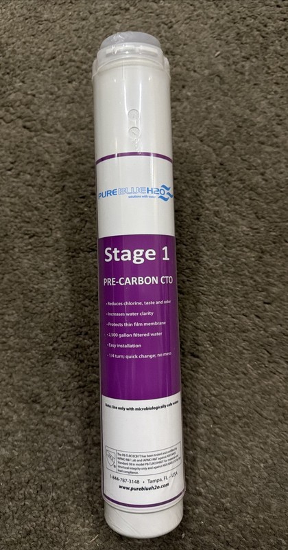Pure Blue H2O Water Filter Stage 1 PB-TLRO3CB1T New