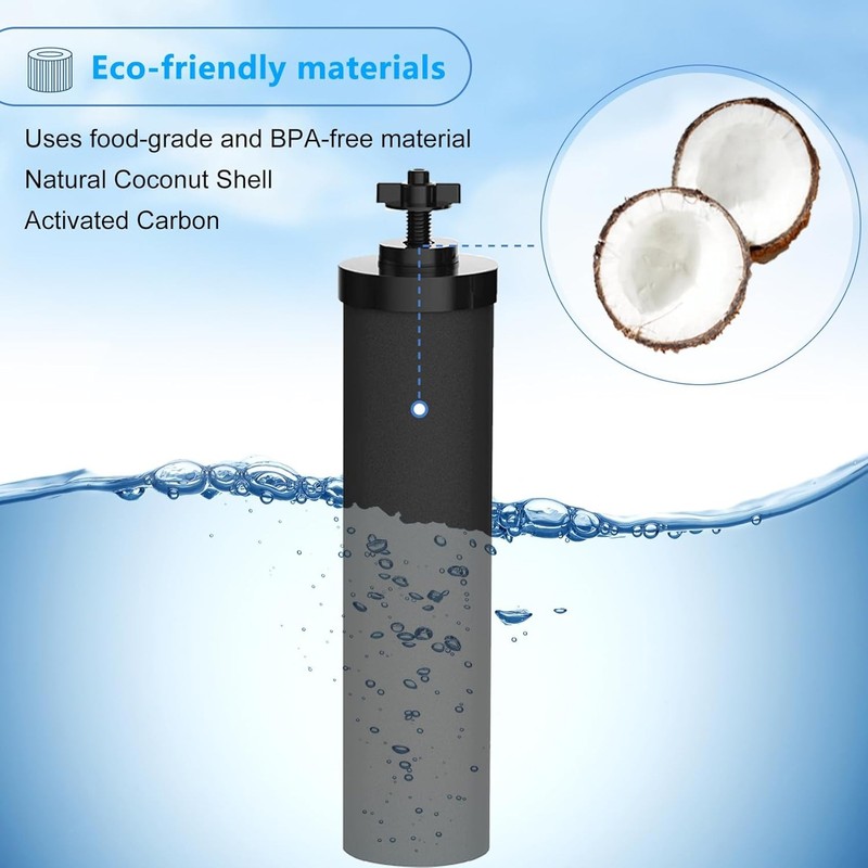 2 Packs Replacement Gravity System Filters BB9-2 Black For Berkey Water Filter gallery
