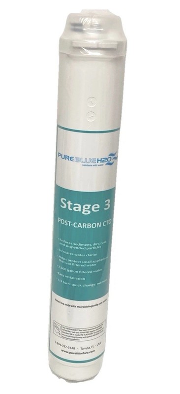 Pure Blue H2O Stage 3 Post-Carbon CTO Replacement Filter Stage 3 New Sealed