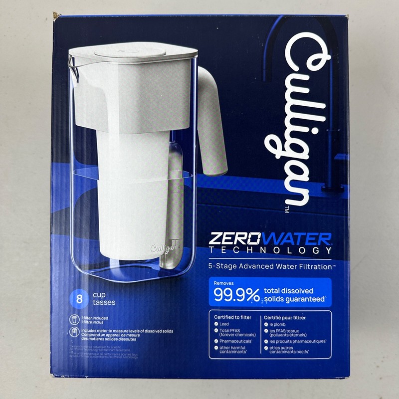 Culligan with ZeroWater Technology 8-Cup Water Filter Pitcher New Sealed White