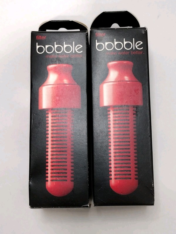 Bobble Filters 2X RED Carbon Filter Reduce Chlorine Water Filters