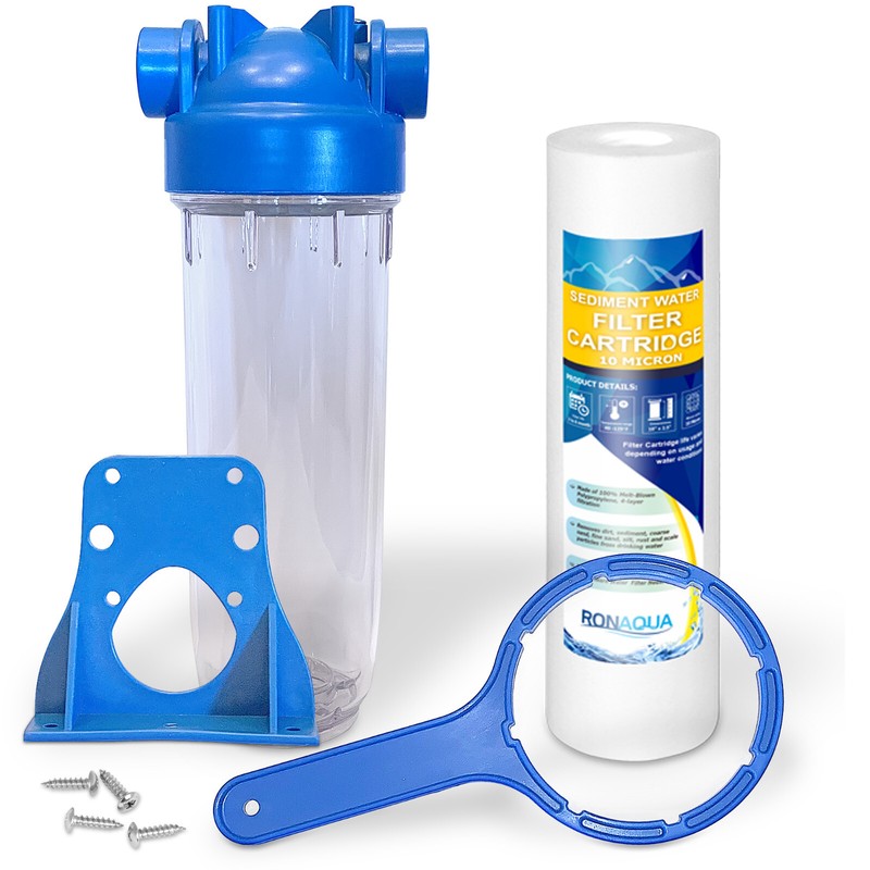 10″ Clear Standard Whole House Water Filter System 10 Micron Sediment Filter