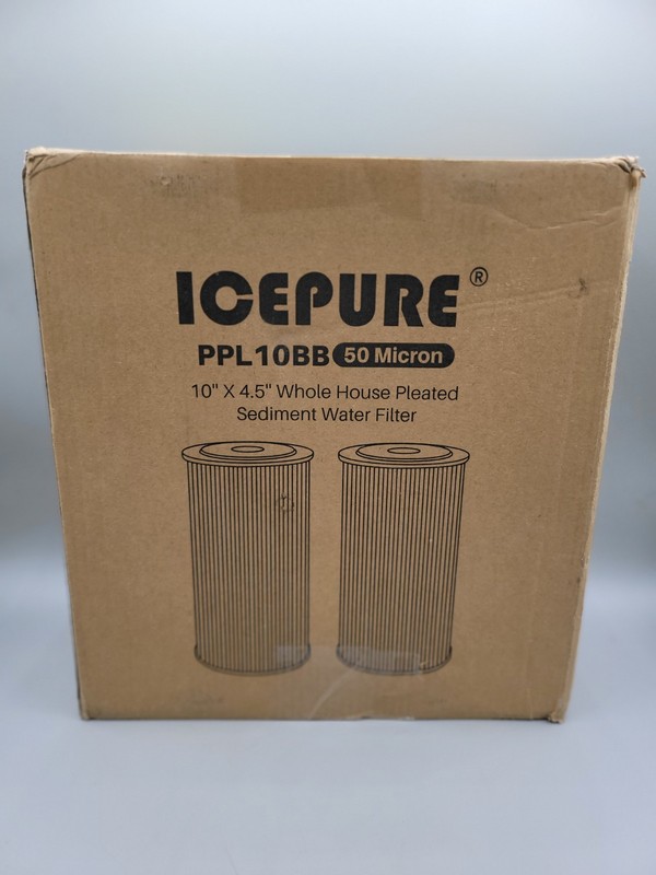 PurePlus IcePure WholeHouse Pleated Sediment Filter 10″ x 4.5″ PPL10BB Pack Of 2