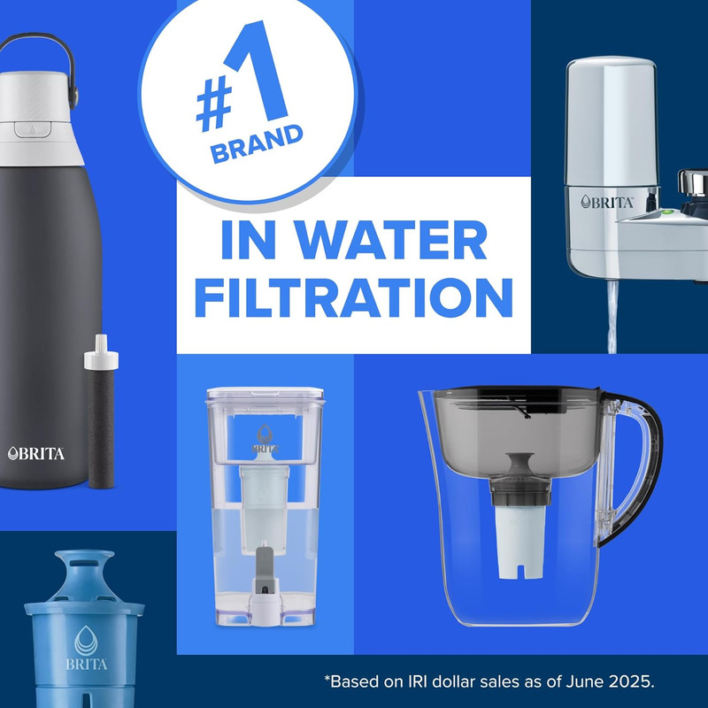 Brita Elite Water Filter Replacements Pitcher Dispenser Longlast Core Blue 2 Pac gallery