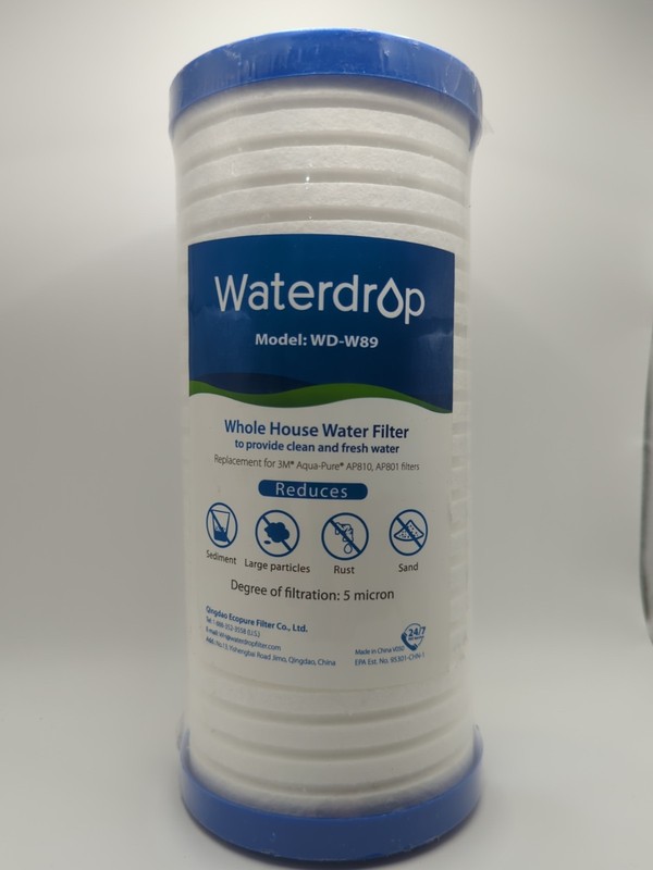 NEW Waterdrop WD-W89 Whole House Water Filter Replaces 3M Aqua-Pure AP810 AP801