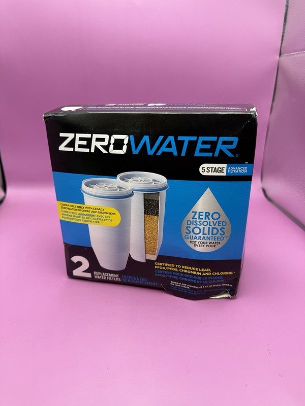 ZeroWater 5 Stage Advanted Filtration Filter Cartridges 2 Pack Replacements