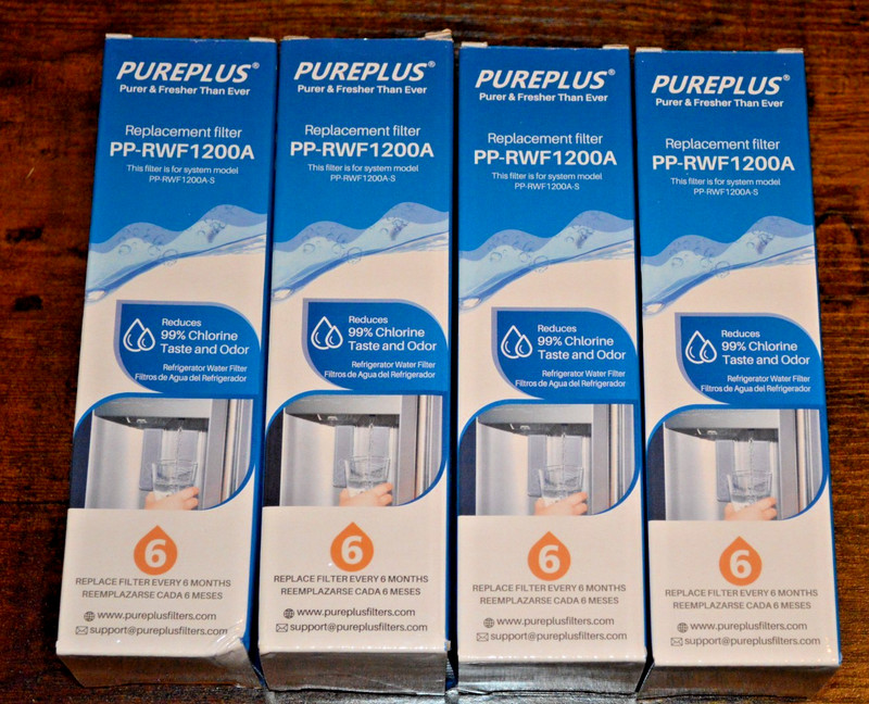 PUREPLUS 4PACK PP-RWF1200A Water Filter Fit for LG Kenmore Elite 9690, ADQ360061
