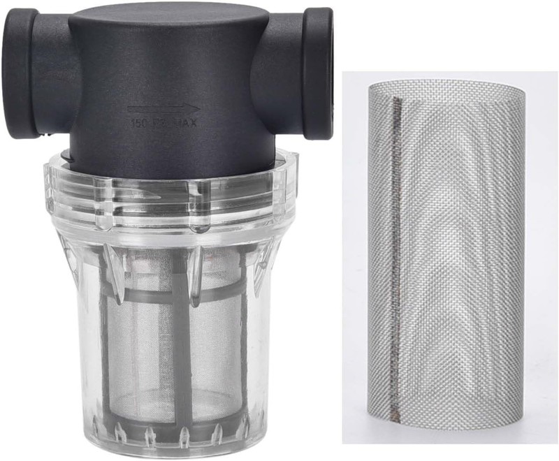 Water Pump Filter 3/4" Female Swivel RV Inline Strainer 40/80 Mesh gallery