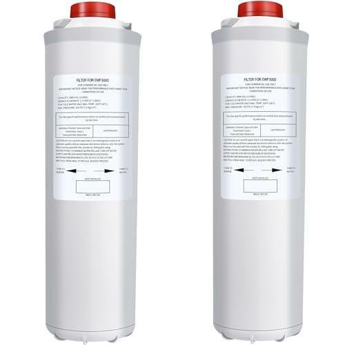 EWF3000 Water Filter Replacement No Chip 2 Pack for Elkay Bottle Filling Station