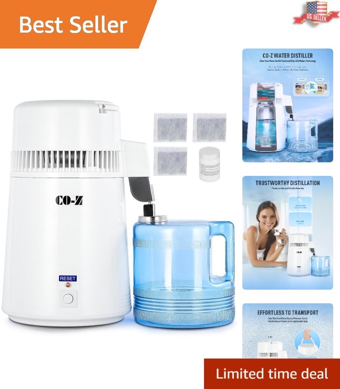 Efficient 750W Water Distilling Machine – 1.1 Gallon Capacity for Home Use