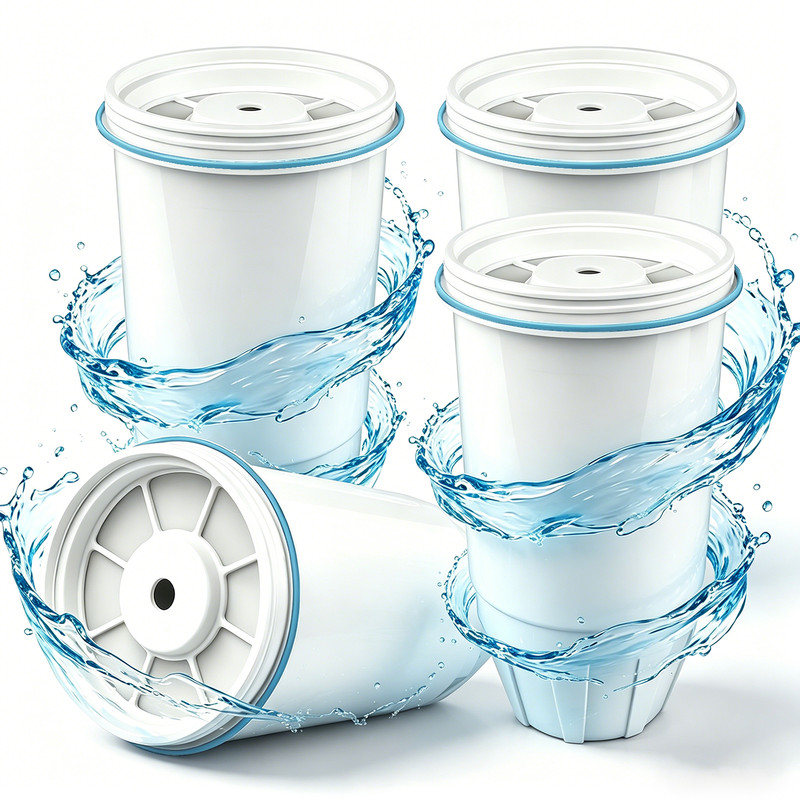 4 Pack Water Filter Replacement Fit for Zero Pitcher and Dispenser ZR-001 ZR-004