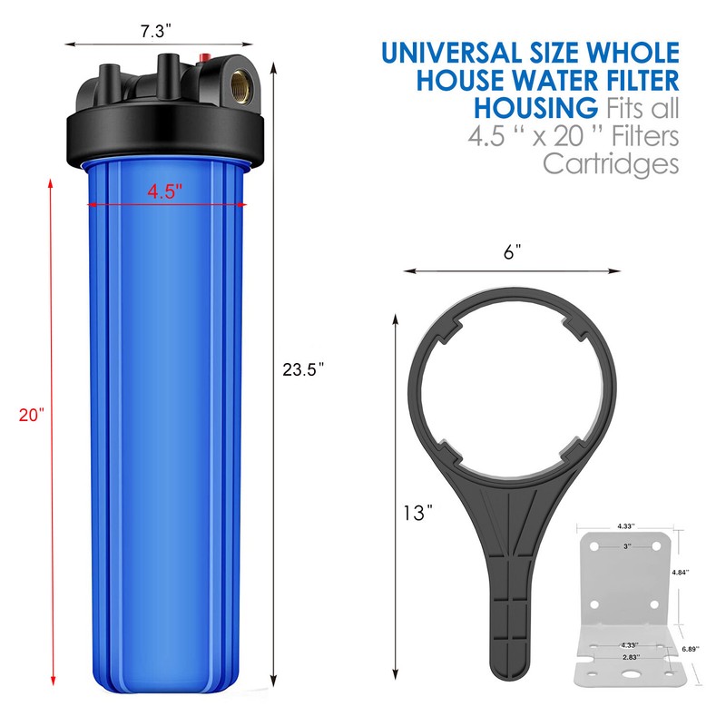 Whole House Spin Down Pre-Filter & 3-Stage 20" x4.5" Water Filter Housing System gallery
