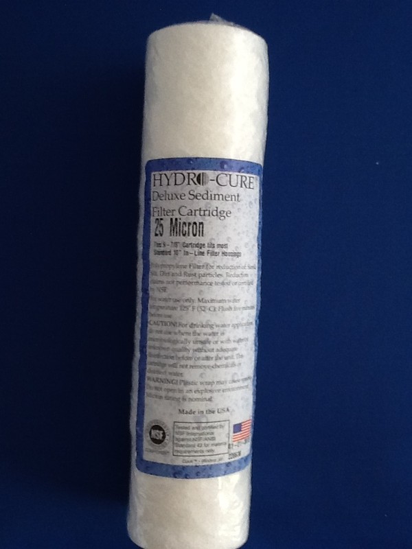 HYDRO CURE DELUXE 25 MICRON 10″x2.5″ SEDIMENT FILTER – 12 FILTERS