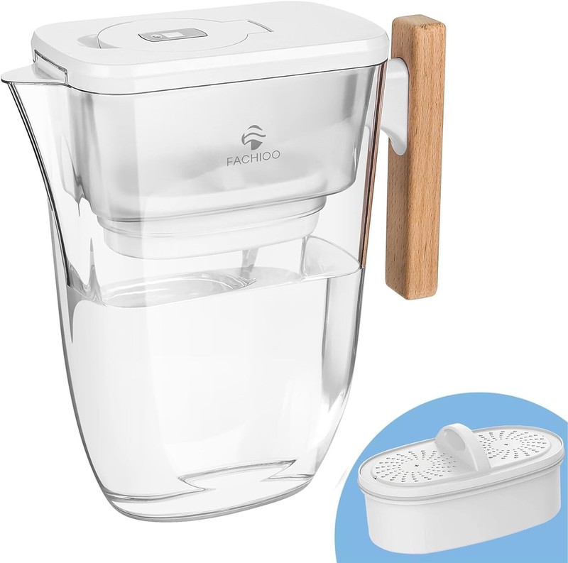 Water Filter Pitcher for Tap Water and Drinking Water with 1 Filter, 200 Gallons