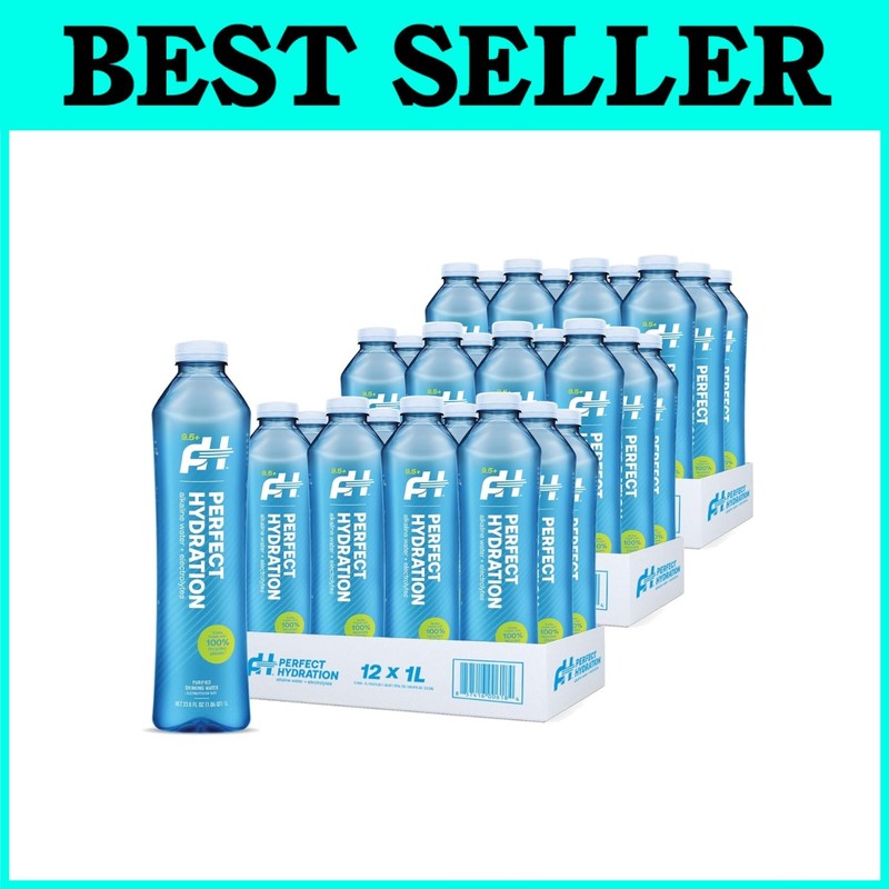 Alkaline Water, 12x 1L Bottles, 3 Cases**