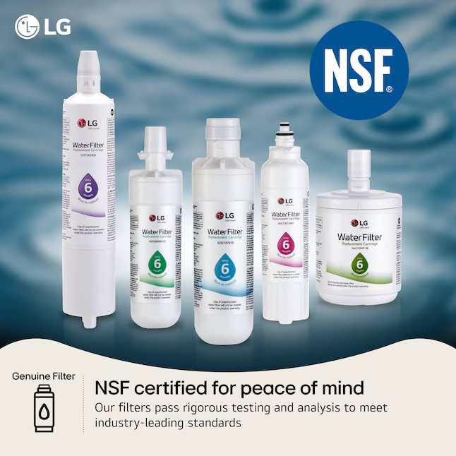 2 pc LG LT1000P Refrigerator Water Filter Genuine ADQ747935 NSF 42/53 New Sealed gallery