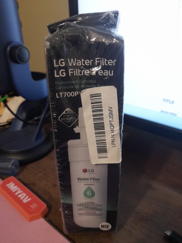 Genuine LG LT700P Replacement Water Filter Cartridge OEM ADQ360061 NEW